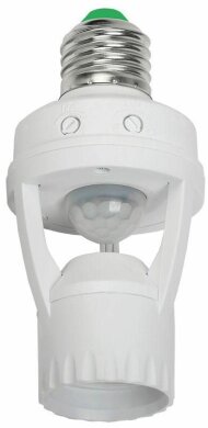 Датчик движения ИК в патрон Е27 60w 360 гр. 6м IP20 белый Датчик движения ИК в патрон Е27 60w 360 гр. 6м IP20 белый