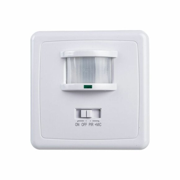 Датчик движения ИК встраиваемый 500w 140 гр. 12м IP20 белый